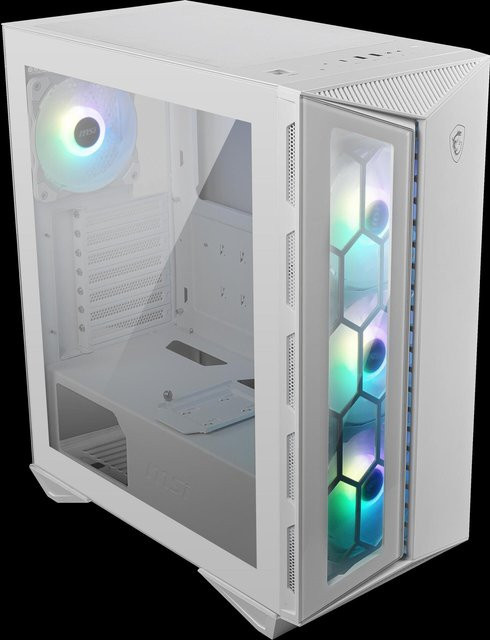 MSI MPG GUNGNIR 110R Mid Tower ATX Gehäuse in Weiß mit Glas-Seitenteil und USB-C/USB-A Anschlüssen - Bild 2