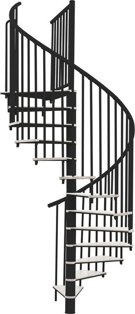 Minka Spindeltreppe Switch Ø 140 cm Schwarz-Weiß für eine Raumhöhe bis 295 cm - Bild 1