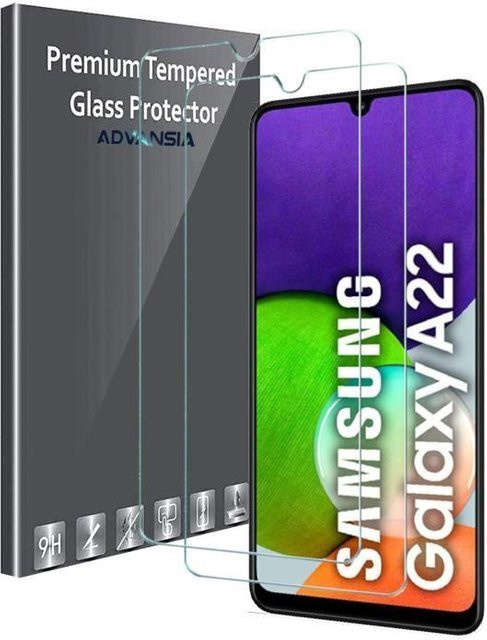 Advansia Displayschutz aus gehärtetem Glas für Samsung Galaxy A22 4G, transparent, kratzfest mit 9H Härtegrad - Bild 1