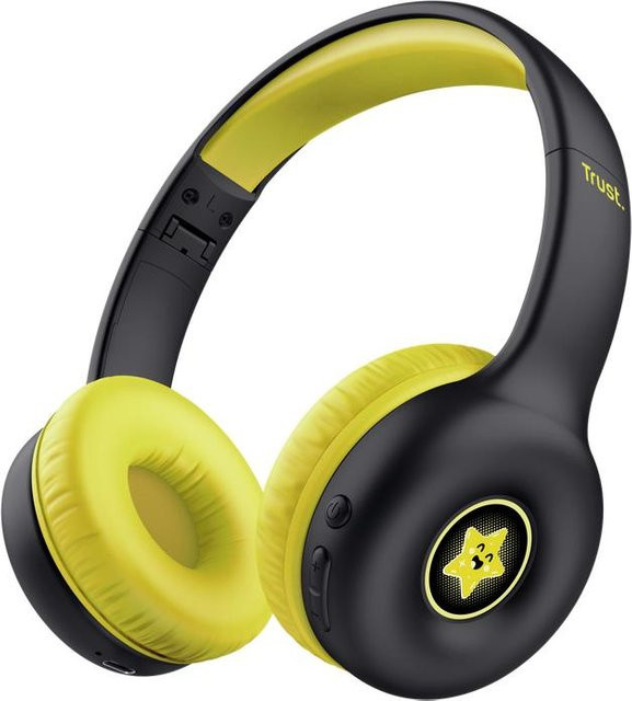Trust Nouna On-Ear Kopfhörer Schwarz-Gelb mit Bluetooth und 3,5 mm Klinke - Bild 1