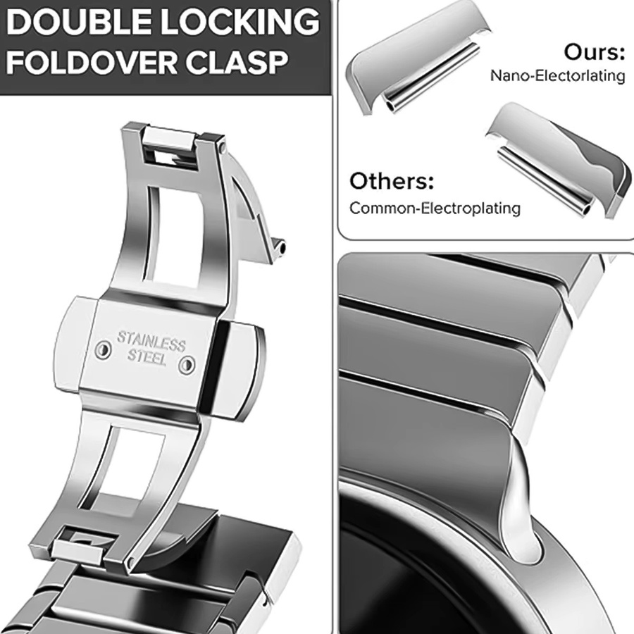 CHIICSMART Uhrenarmband Titan, Silber, Unisex - Bild 4