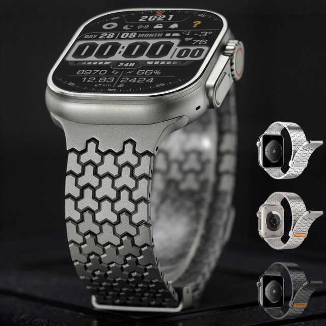 CAOWTAN Uhrenarmband Edelstahl, Silber, Unisex - Bild 1