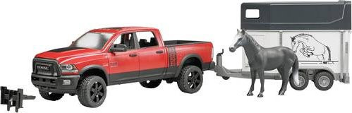Bruder RAM 2500 Power Wagon mit Pferdeanhänger und Pferd Modellfahrzeug 1:16 - Bild 1