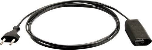 AS Schwabe Strom Verlängerungskabel Schwarz 5,00 m H03VVH2-F 2x 0,75mm² 2.5A - Bild 1