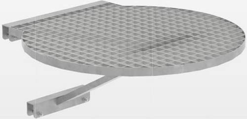 MUNK Günzburger Steigtechnik Umsteigeplattform aus verzinktem Stahl in Silber - Bild 1