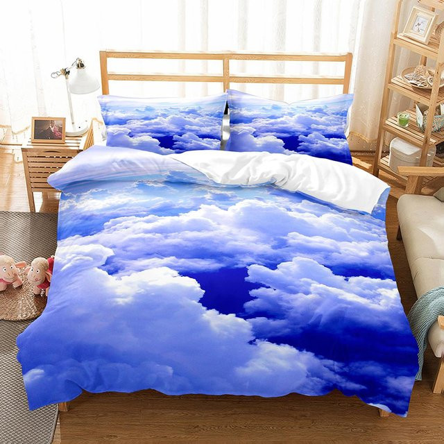 Binchi Outdoor Product Bettwäscheset Weiße Wolke mit Kissenbezug aus Mikrofaser, B/H: 240 x 220 cm - Bild 1