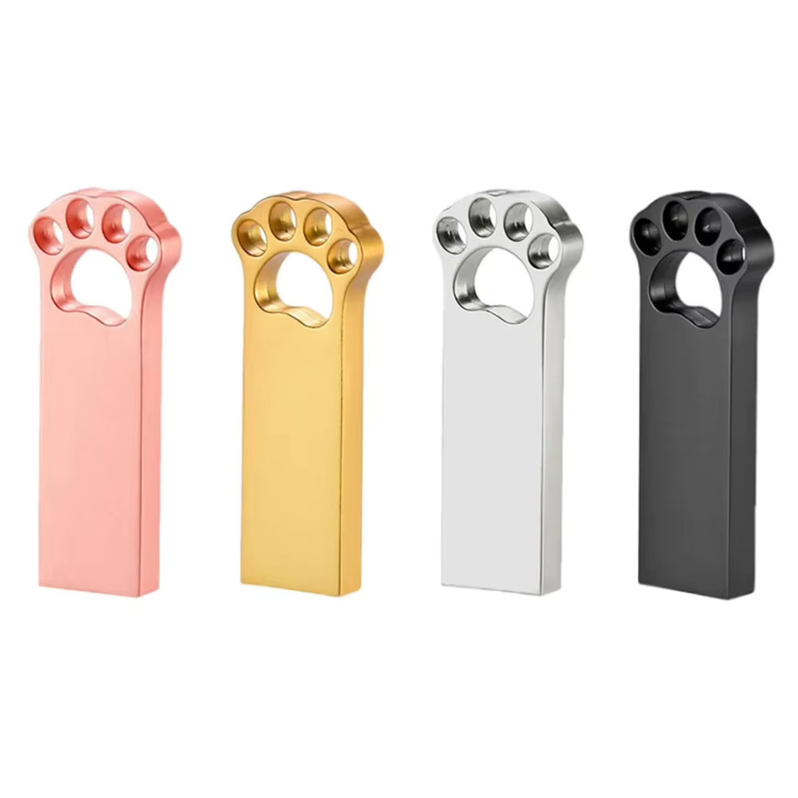 Oeny Cat Paw USB-Flash-Laufwerk in Grau, wasserdicht und kompakt mit USB-A Anschluss - Bild 2