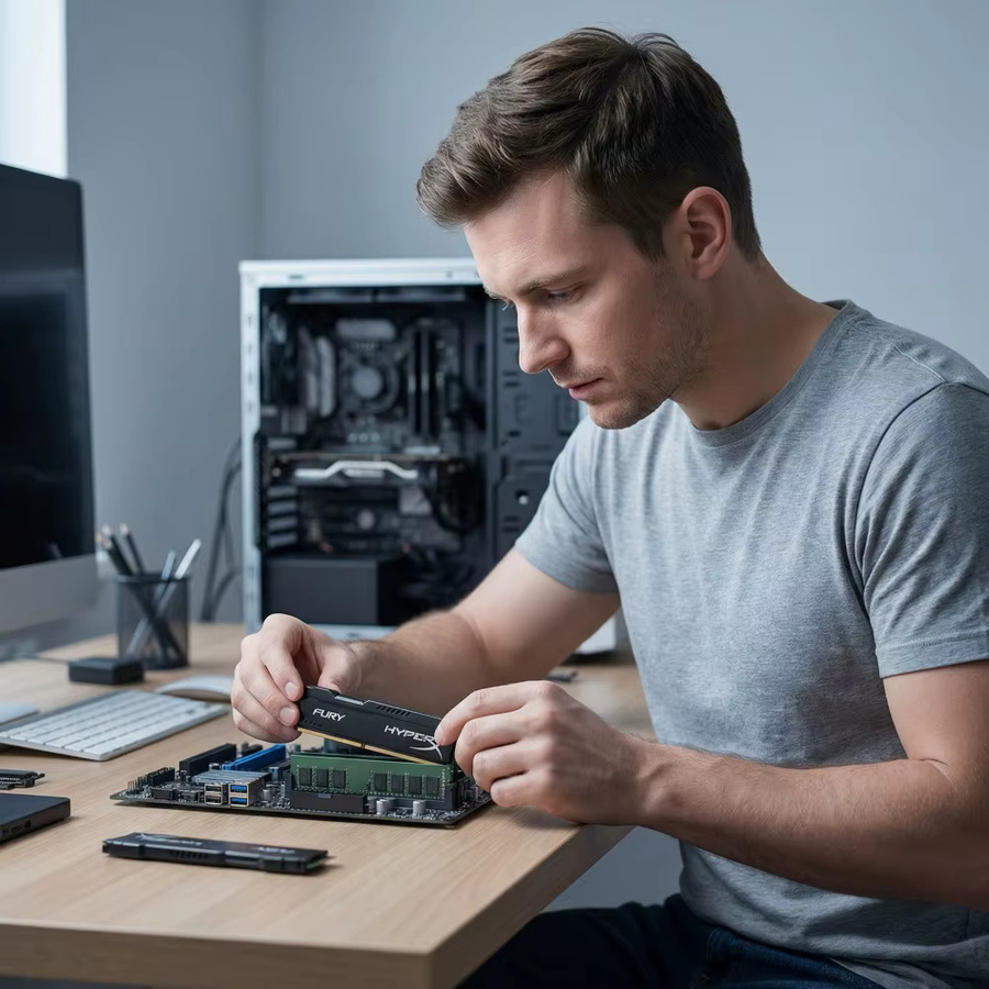 TISHRIC Desktop-Speicher-Kühlkörper für DDR2 DDR3 DDR4 DDR5 RAM aus Aluminiumlegierung mit Wärmeleitpad in Schwarz oder Weiß - Bild 5