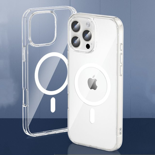 EIENACOCO Magnetische transparente Handyhülle mit MagSafe für iPhone 11 bis iPhone 17 Pro Max kompatibel - Bild 1