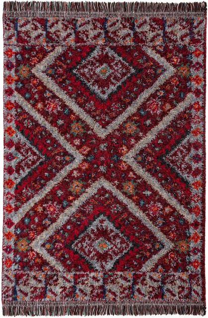 Flair Rugs Hochflorteppich Emil Shaggy Rot B: 133 cm, T: 190 cm - Bild 1