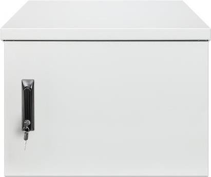 Intellinet IP55 19 Zoll Wandverteiler mit integrierten Lüftern, 9 HE, Tiefe: 60 cm, Lichtgrau RAL7035 - Bild 1