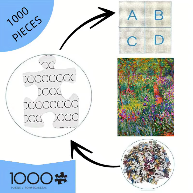 AZNM Monets Garten, Puzzle, 1.000 Teile - Bild 4