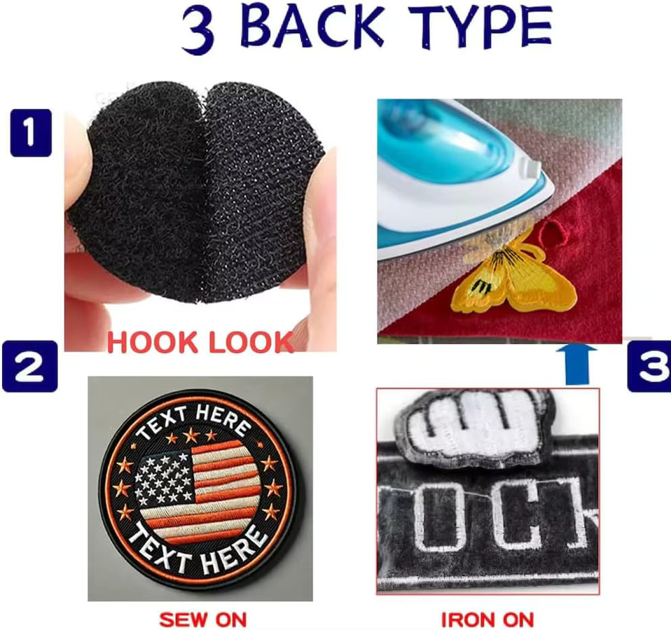 Personalisierte Logopatches in jeder Form zum Aufbügeln oder Aufnähen mit Klettverschluss, bunte individuelle Aufnäher für Rucksäcke und Jacken - Bild 2
