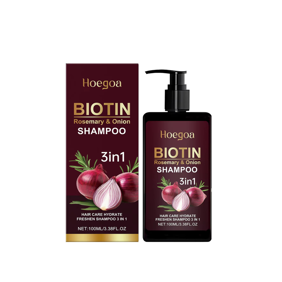 HOEGOA Shampoo Rote Zwiebel Rosmarin, für strapaziertes Haar, Unisex - Bild 2