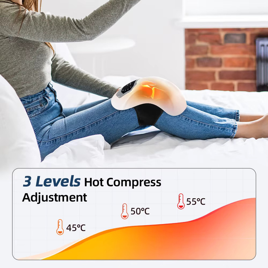 AFDEAL Smart Knie-Massagegerät mit Vibration und Wärmefunktion in Weiß - Bild 2