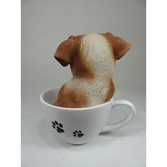 Toyosekiso Hundeornament Jack Russell Terrier aus Harz, B/T/H: 14,0 x 13,0 x 10,5 cm - Bild 2
