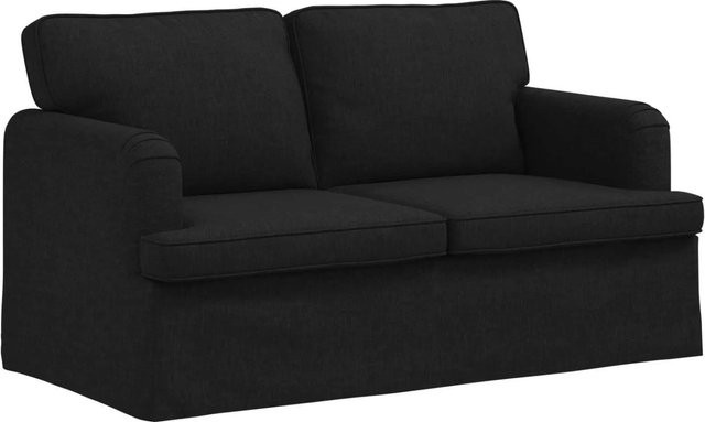 vidaXL Sofa Schwarz aus Stoff mit Metallrahmen B/T/H: 144 x 80 x 85 cm - Bild 1