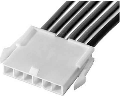 Molex Stiftgehäuse-Kabel 215322-1063 in Schwarz und Weiß - Bild 1