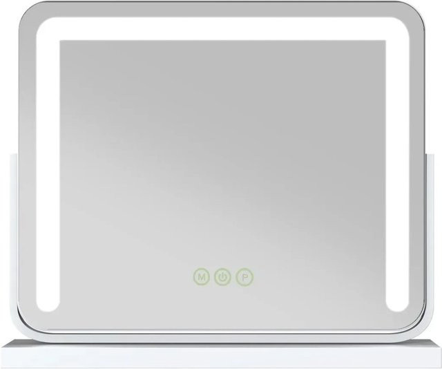 Emke Kosmetikspiegel mit LED-Beleuchtung in Weiß, dimmbar mit 3 Farbtemperaturen und Touch-Bedienung, Durchmesser: 41 cm - Bild 1