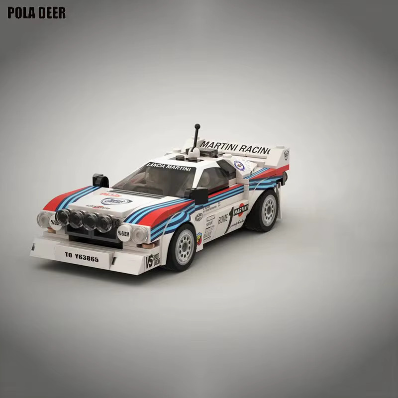 Poladeer Lancia 037 Martini Rally Auto, Bausteine, 244 Teile - Bild 2