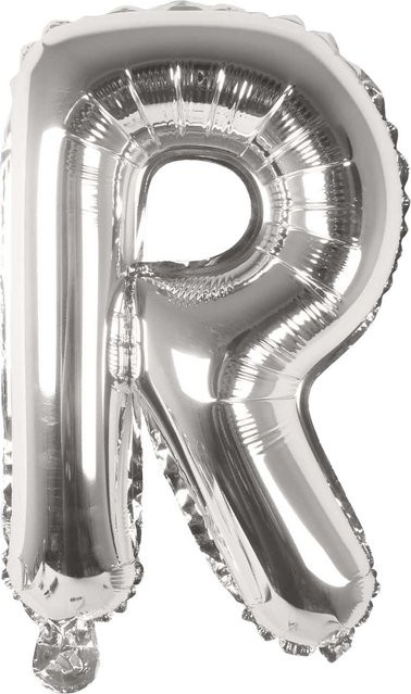 Rico Design Folienballon Buchstabe in Silber, Höhe: 36 cm - Bild 1