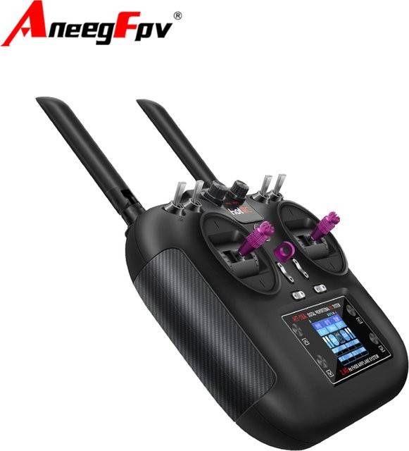HOTRC HT-10A Zehn-Kanal-Farbbildschirm-Fernbedienung, Drohne FPV, schwarz - Bild 1