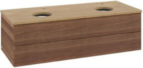 V&B Waschtischunterschrank Antao mit Frontstruktur in Eiche, B/T/H: 120 x 36 x 50 cm - Bild 1