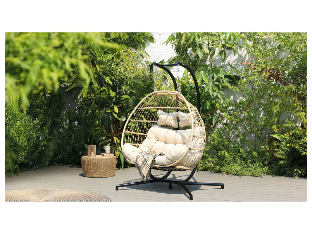 HOME DELUXE Hängesessel LOMA 2-Sitzer in Beige mit modernem Design - Bild 2