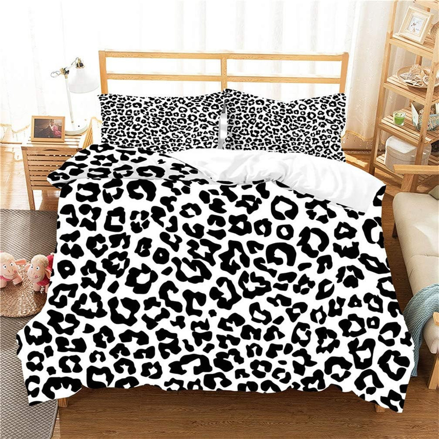 3-teiliges Bettbezug Set mit Leopard Muster Design und Reißverschluss, B/H: 135 x 200 cm - Bild 2