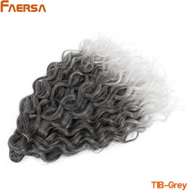 Faersa Hair Häkelhaarverlängerung, Ombre-Blond, 18 Zoll, Unisex - Bild 1