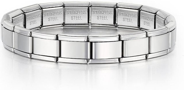 GEMOSA Charm-Armband Edelstahl, Silber, 9mm, Unisex - Bild 1
