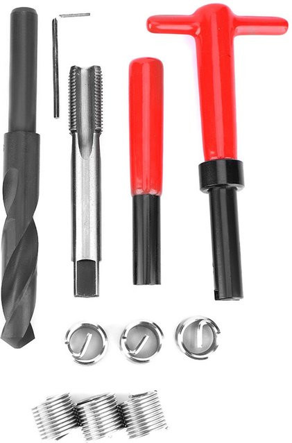 11-teiliges Gewindereparaturset aus Edelstahl in Grau mit M16x1,5 Gewindebohrer und Werkzeugen - Bild 1