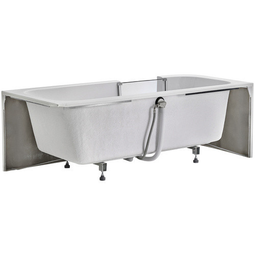 Ottofond Badewannen-Set Free-Gate, oval, Weiß, B/T/H: 80 x 46,5 x 180 cm, Links - Bild 2