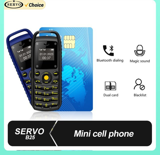 SERVO Mini-Handy mit 2 SIM-Karten und Bluetooth - Bild 1