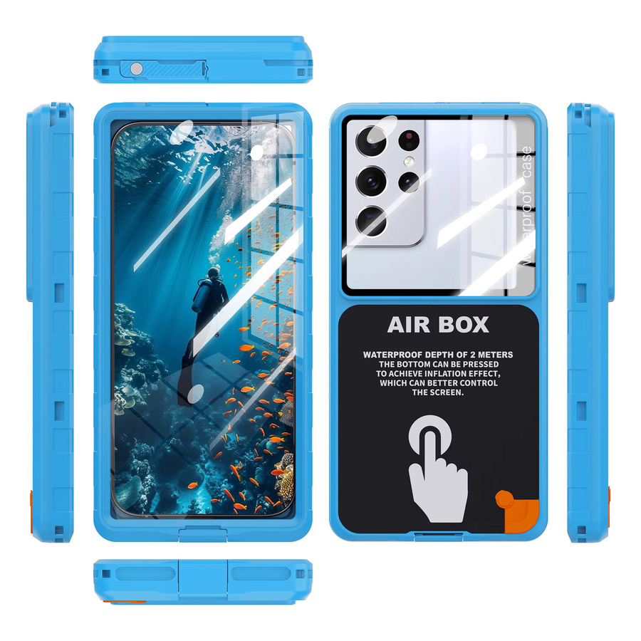 Shellbox Wasserdichte Handyhülle für 6,9 Zoll, IP68-zertifiziert, Staub- und Sturzfest, Blau - Bild 7
