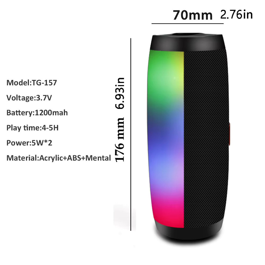 T&G Outdoor Bluetooth Lautsprecher mit FM Radio und Bass-Subwoofer in Blau - Bild 4
