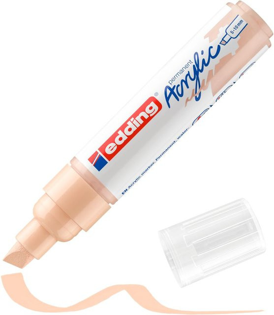 edding 5000 Acrylmarker Breit in Warmbeige mit Acrylfarbe und Keilspitze - Bild 1