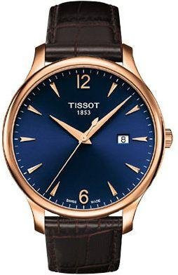 Tissot Armbanduhr, Quarz, Edelstahlgehäuse, 42 mm, Lederarmband, Herren - Bild 1