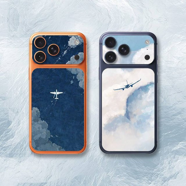 Flugzeugmuster Dekor-Sticker Aufkleberfolie für iPhone 17 Pro Max, Multicolor - Bild 1