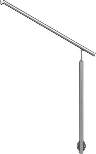 Dolle Wandgeländer aus Aluminium in Silber, Länge: 115 cm - Bild 1