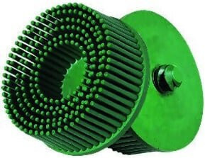 3M Tyrolit ROLOC Radialschleifbürste für Winkelschleifer, Farbe Grün, Durchmesser: 76 mm - Bild 1