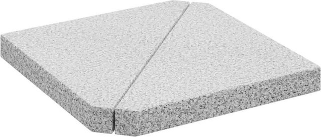 vidaXL Schirmgewichtsscheiben Set, 2 Stück, Grau Granit, Dreieckig, 14 kg - Bild 1