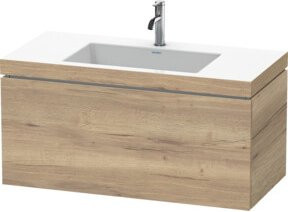 Duravit L-Cube Waschtischunterschrank wandhängend, Farbe Braun, Matt, B/T/H: 100 x 48 x 50 cm - Bild 1