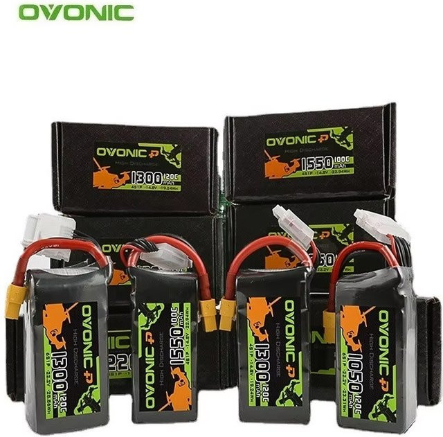2 Stück OVONIC Li-Ion Akku Set in Schwarz für RC FPV Flugzeuge, Quadcopter und Hubschrauber - Bild 1
