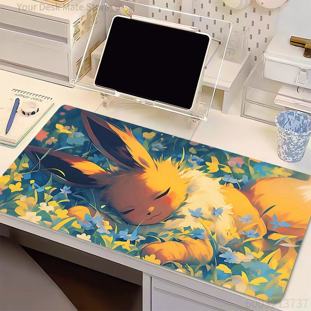 Bandai Pokemon Eevee Mauspad Multicolour Anime Schreibtischunterlage für PC und Laptop - Bild 1