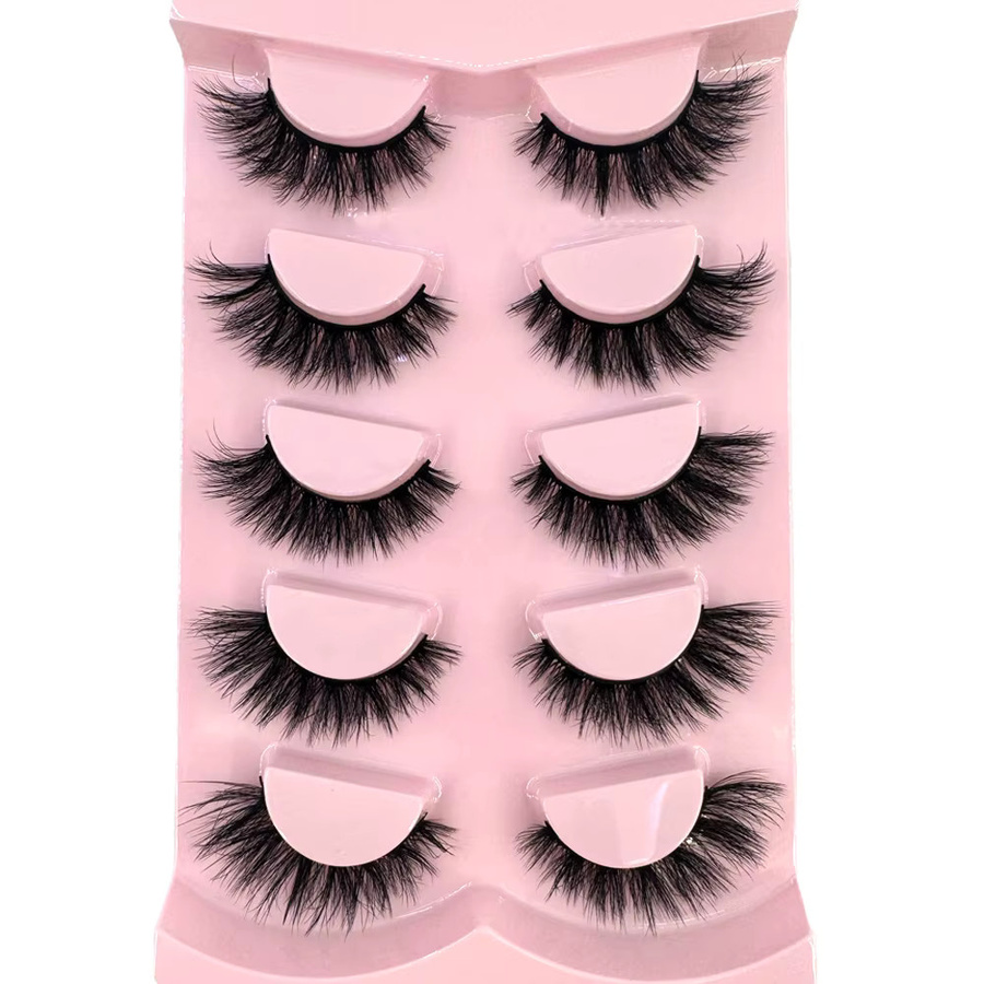 Künstliche Wimpern, 5 Paar, Black, Natürlich, Unisex - Bild 5