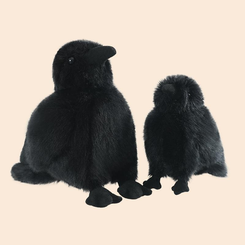 GDzaccly Schwarze Raben Plüschtier Dekokissen 35cm - Bild 5