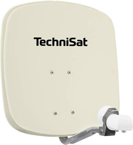 TechniSat DIGIDISH 45 Satellitenschüssel mit Twin-LNB und Wandhalterung in Beige - Bild 1