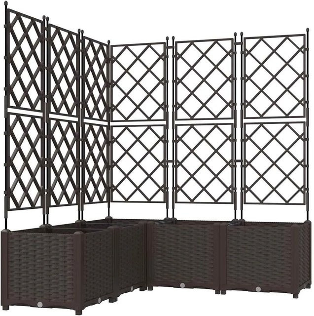 vidaXL Garten-Pflanzgefäß Set aus Stahl in Braun, 5 Stück, B/T/H: 120 x 120 x 143 cm - Bild 1