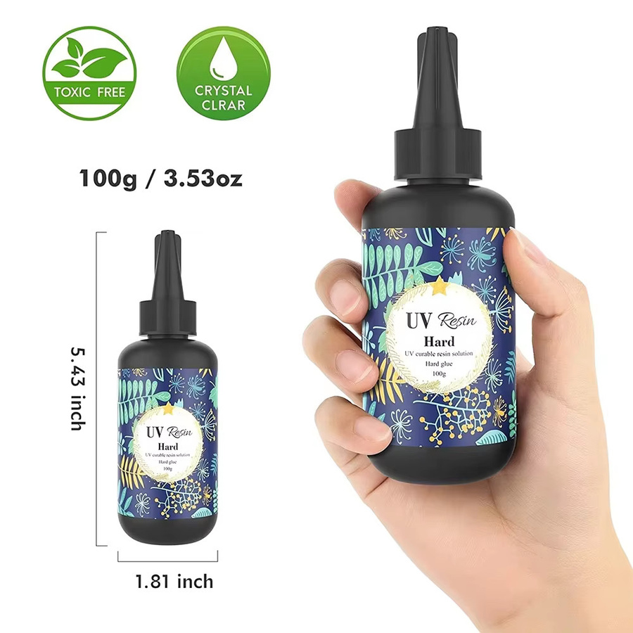2 Stück UV-Harz Set, kristallklares hartes UV-Gel für DIY Schmuckherstellung und Bastelarbeiten, transparent - Bild 4